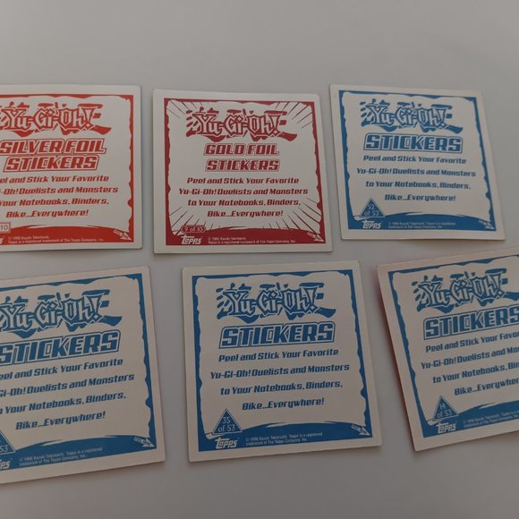 Vintage Topps 1996 Yu-Gi-Oh Sticker Collection Gold Silver Foil vending prize - Picture 5 of 5